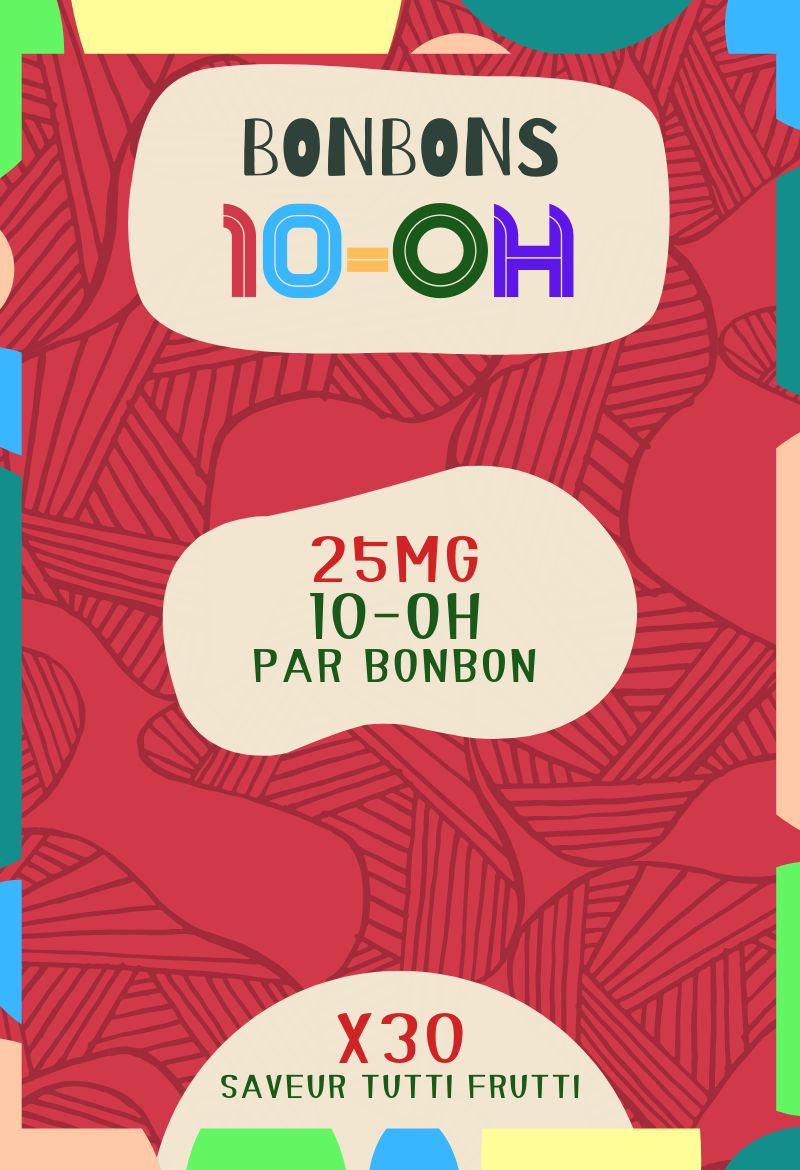 ⚠️ Bonbons au 10-OH x30 | 25mg | Saveur Tutti frutti | WEADERS