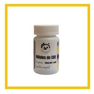 Gélules 25mg CBD/unité | Boite de 60 |  WEADERS