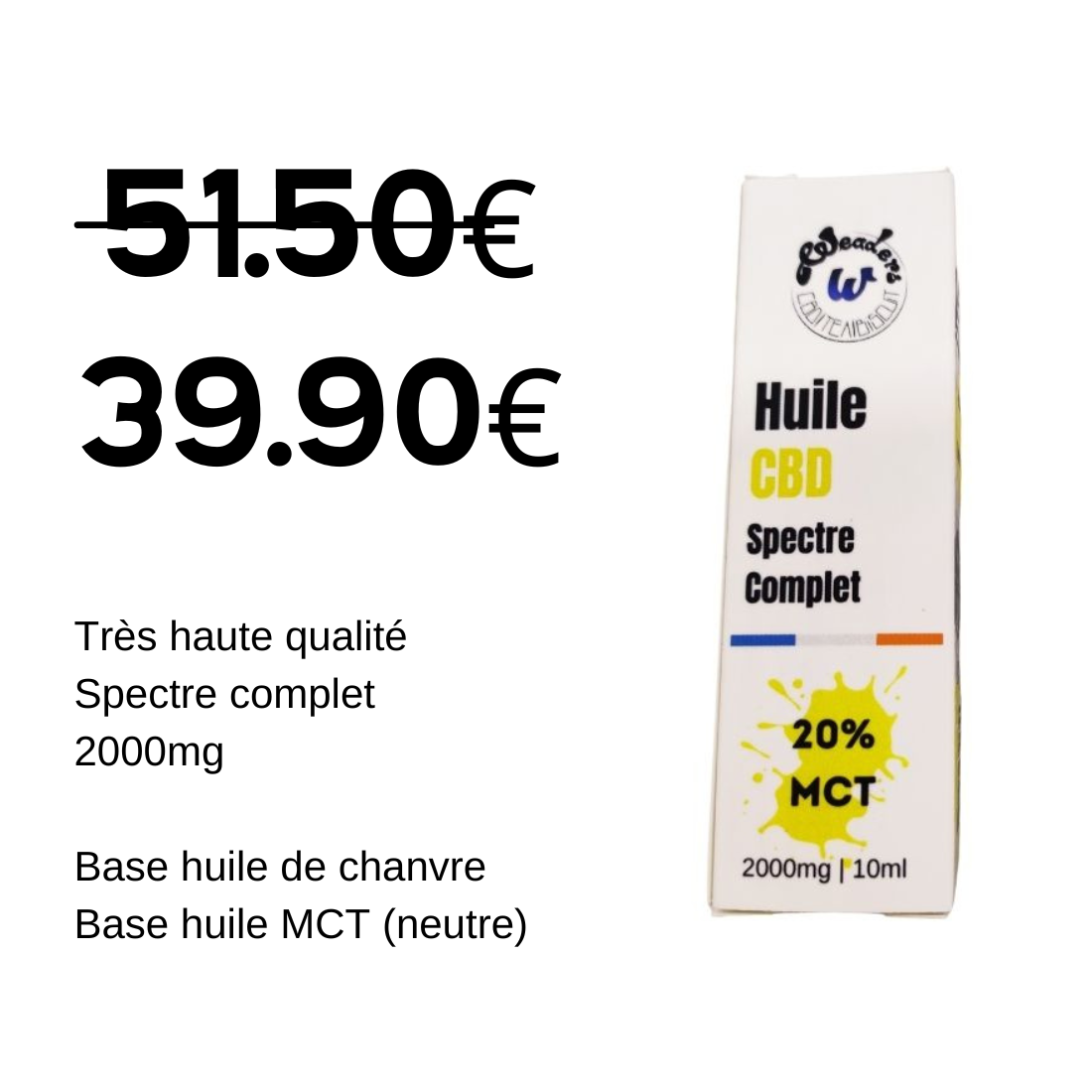 Huile 20% CBD 10ml | WEADERS