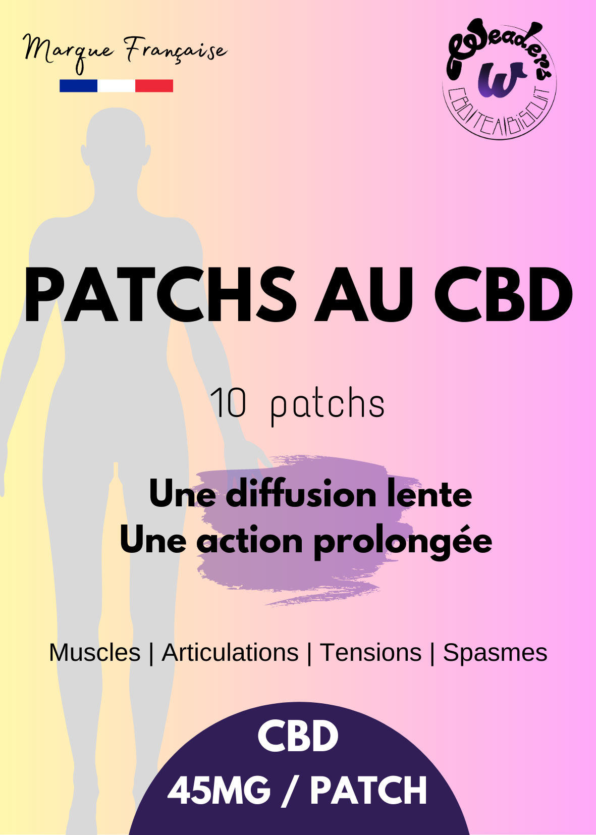 Patchs au CBD 45mg/unité | WEADERS