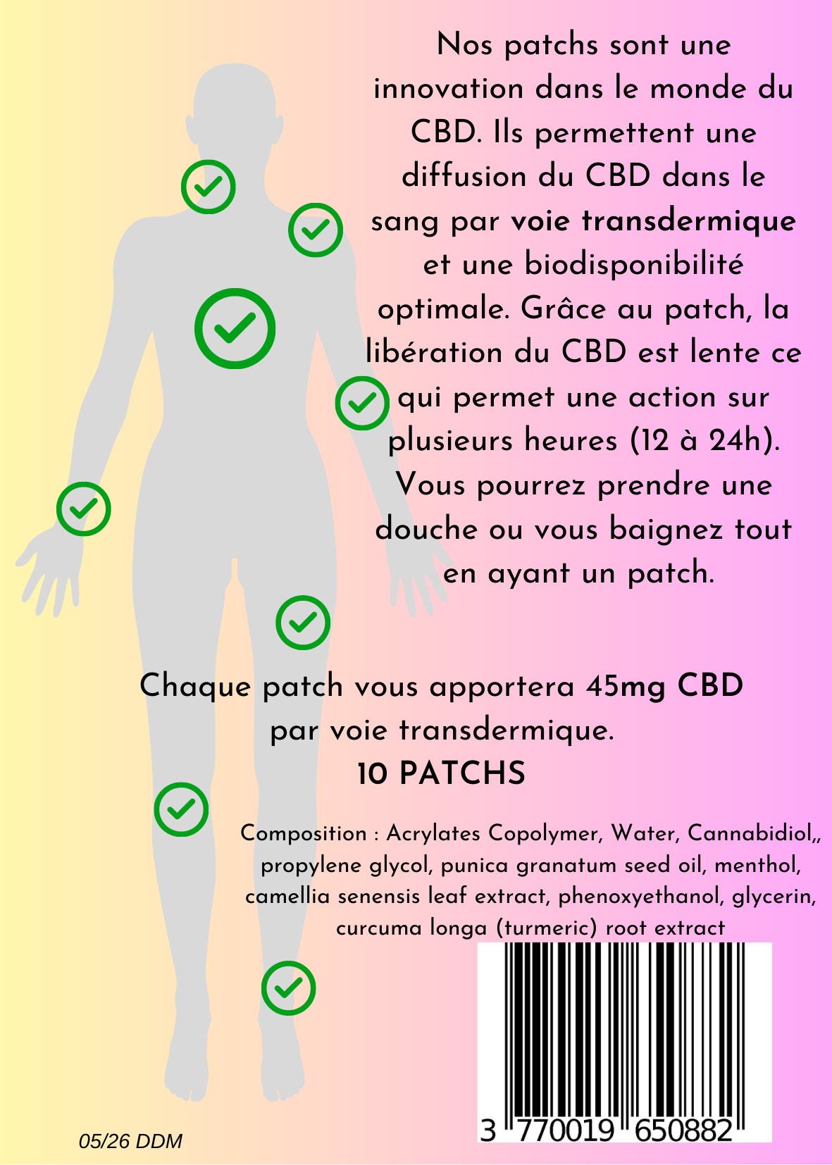 Patchs au CBD 45mg/unité | WEADERS
