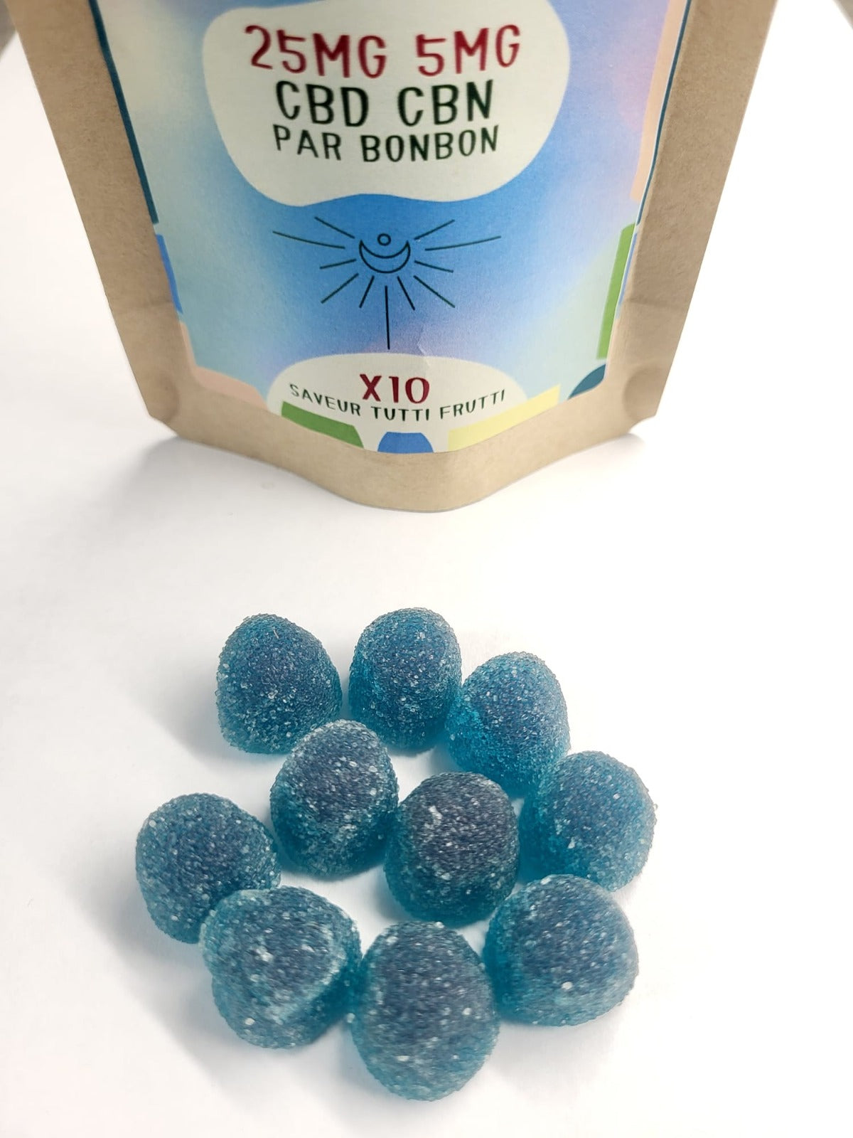 Bonbons au CBN + CBD x10 | 5mg + 25mg | Saveur Tutti frutti | WEADERS