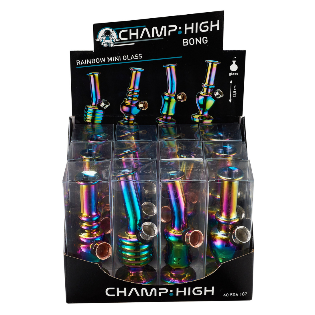 Bong Rainbow Mini Glass | 4 formes | Champ High