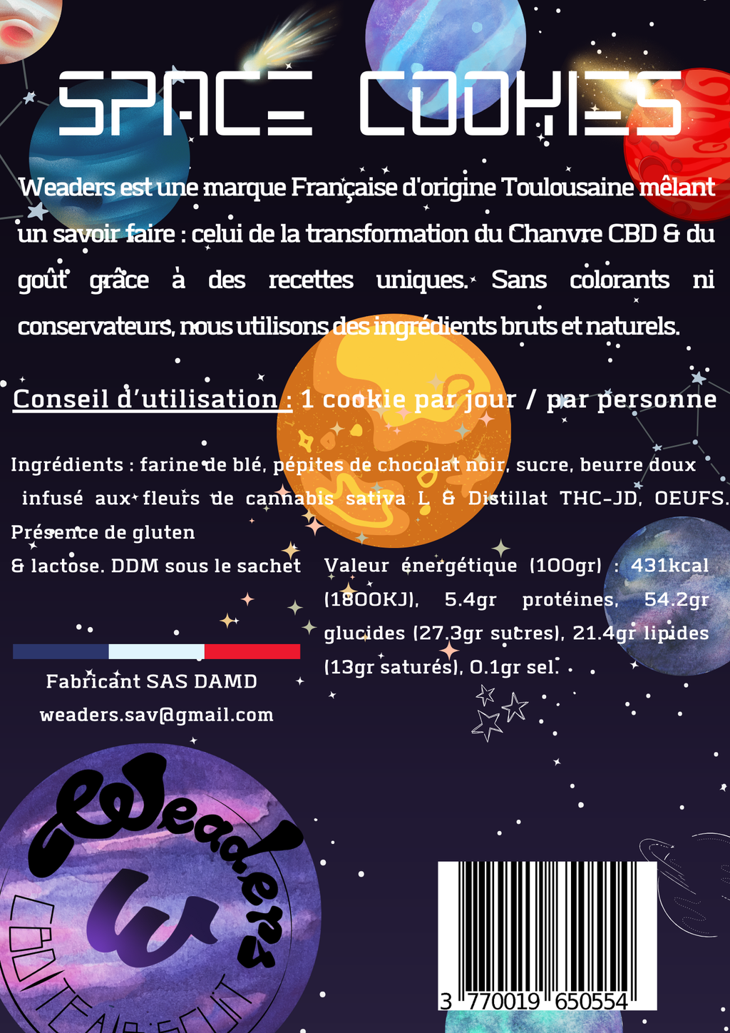 ⚠️ Cookies THCJD | 100gr | WEADERS