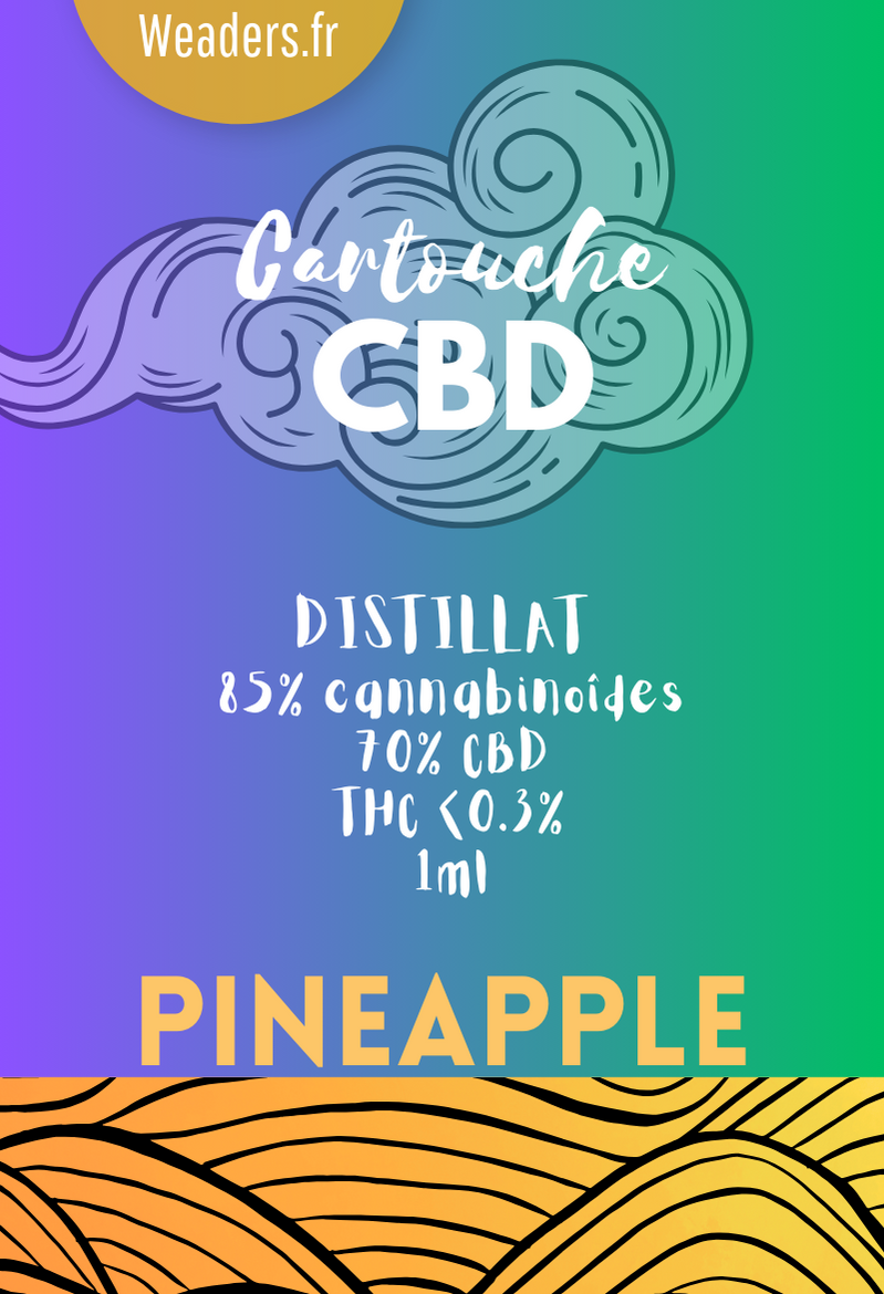 Cartouche Vape CBD PINEAPPLE | 1ml: 85%