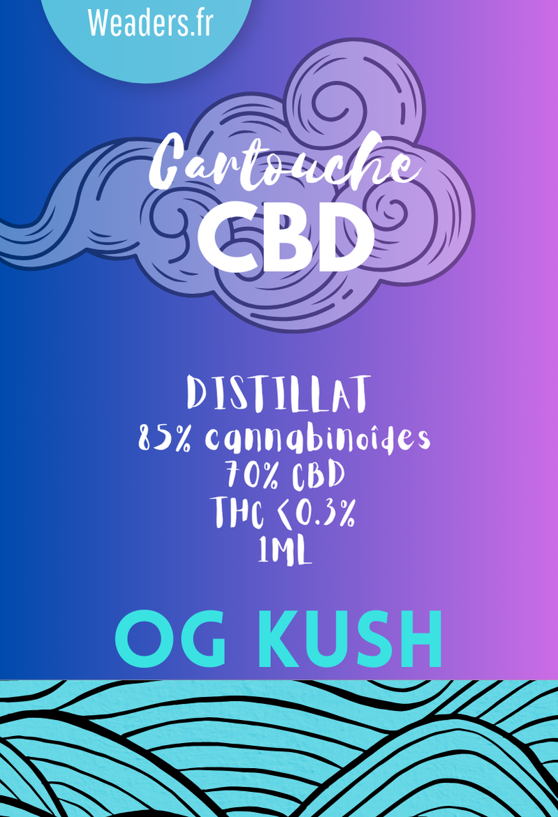 Cartouche Vape CBD OG KUSH | 1ml: 85%