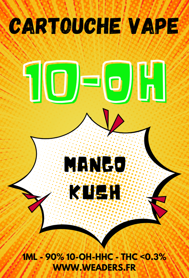 Cartouche vape 10-OH-HHC 90% Mango kush | 1ml | Weaders