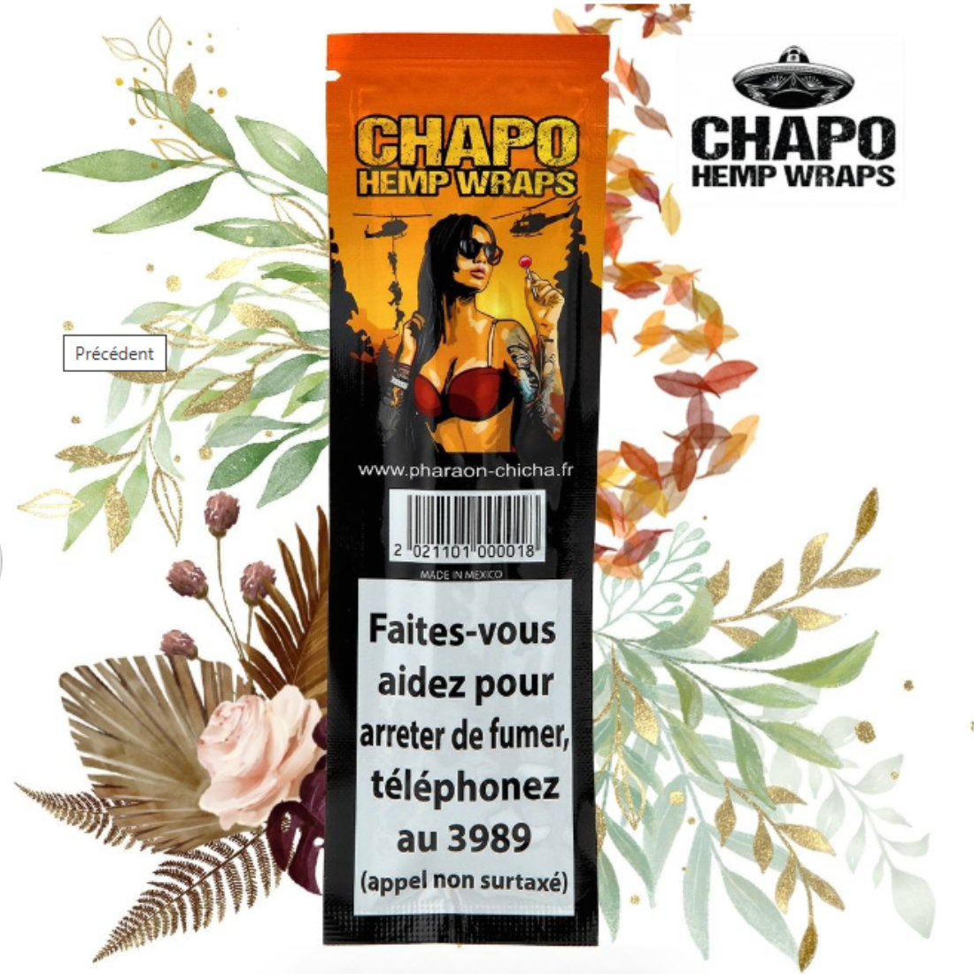 Blunts naturels sans tabac CHAPO par 2 | GOÛTS VARIÉS