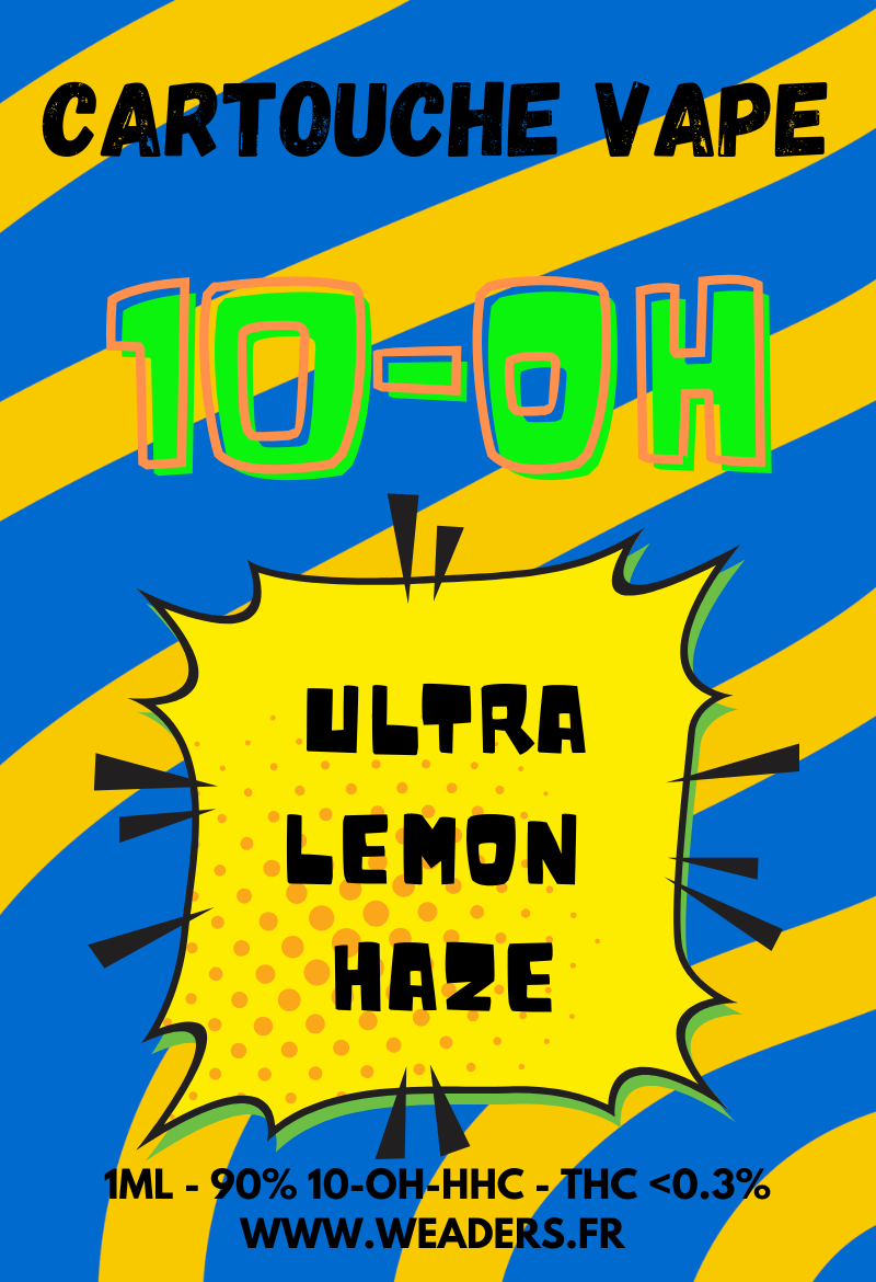 ⚠️ Cartouche vape 10-OH-HHC 90% Super lemon haze | 1ml | Weaders