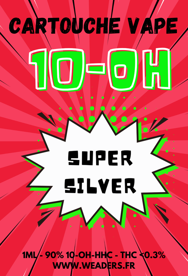 Cartouche vape 10-OH-HHC 90% Super silver | 1ml | Weaders