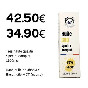 Huile 15% CBD 10ml | WEADERS