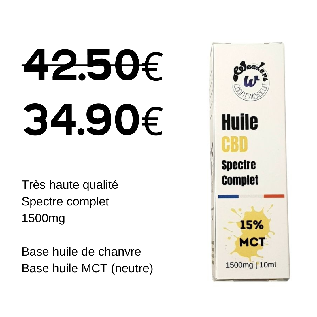 Huile 15% CBD 10ml | WEADERS