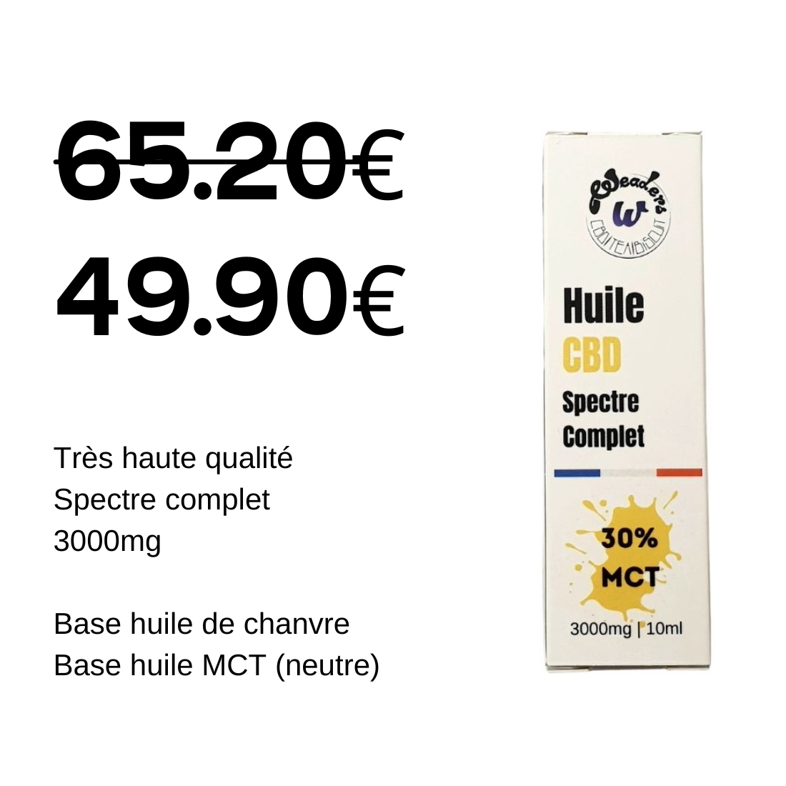 Huile 30% CBD 10ml | WEADERS