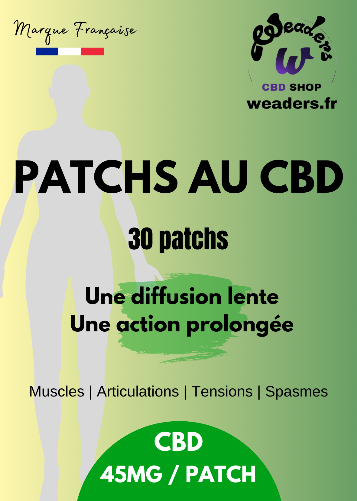 Patchs au CBD 45mg/unité | WEADERS