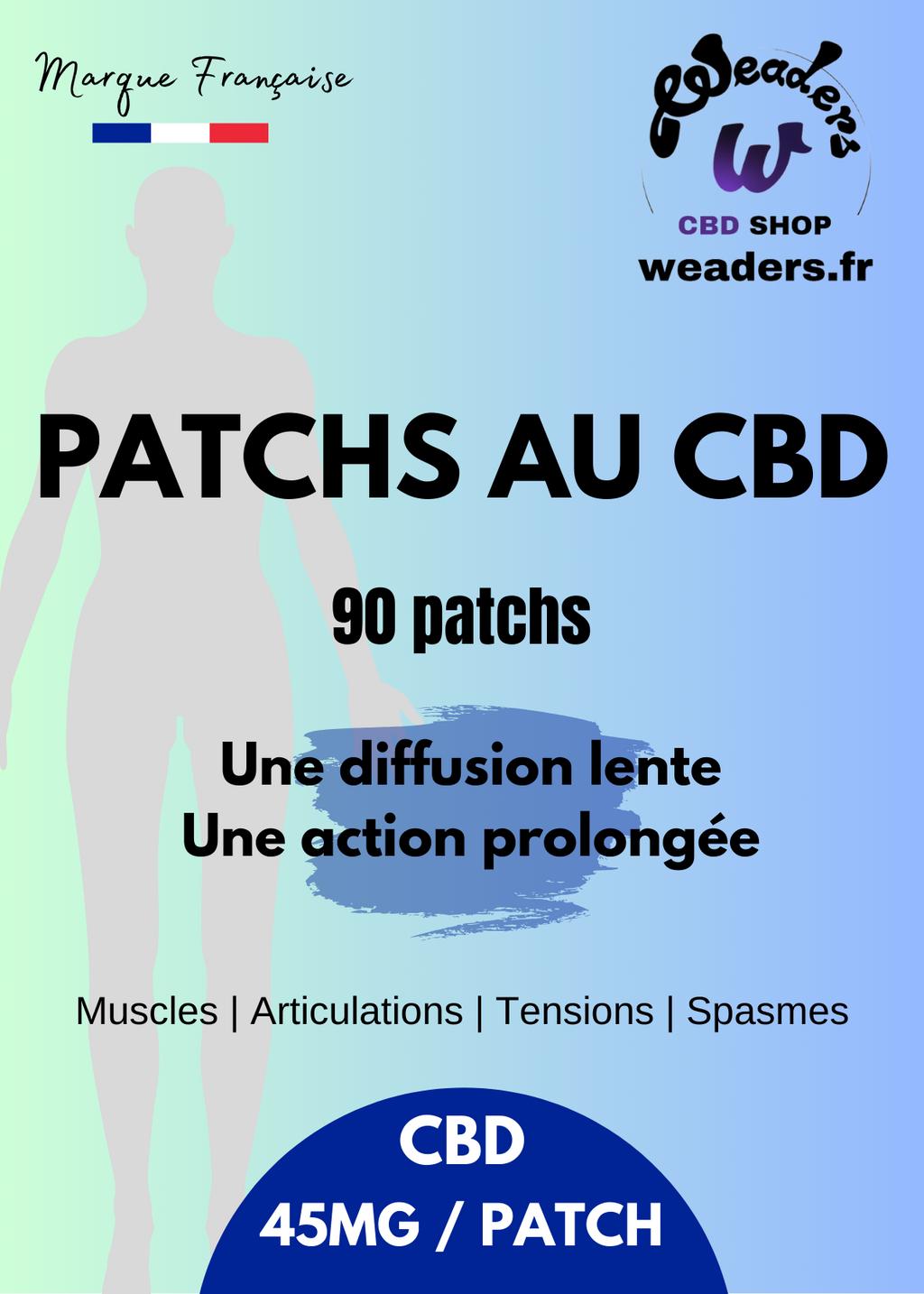 Patchs au CBD 45mg/unité | WEADERS