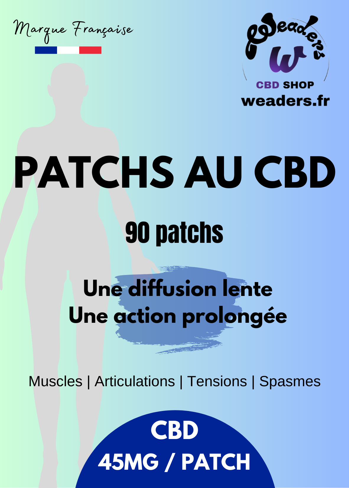 Patchs au CBD 45mg/unité | WEADERS