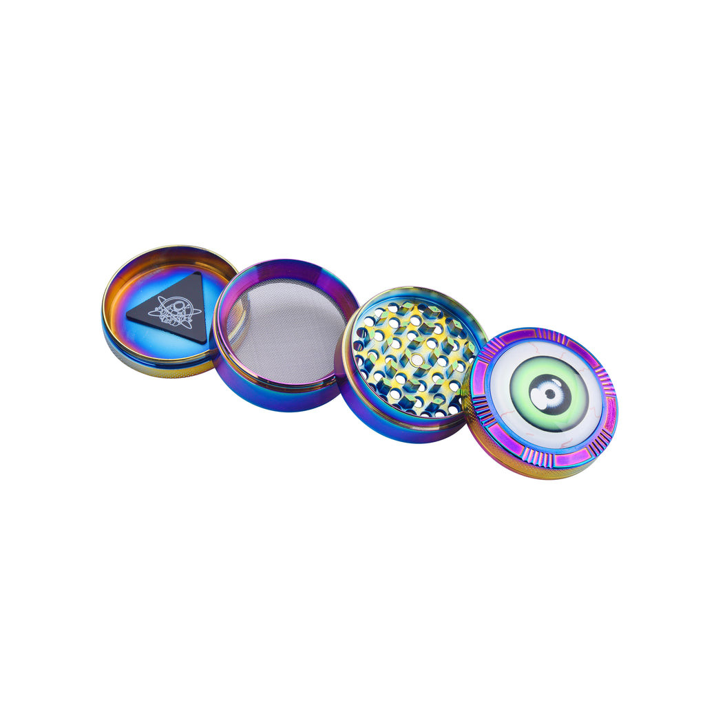 Grinder Red Eyes Rainbow 4 parties 50mm Dents Losanges | Champ High