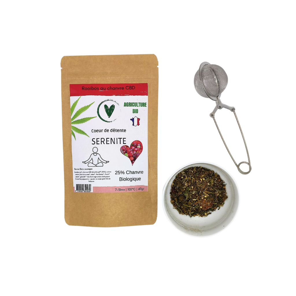 Infusion Rooibos BIO au chanvre CBD 25% | SERENITE
